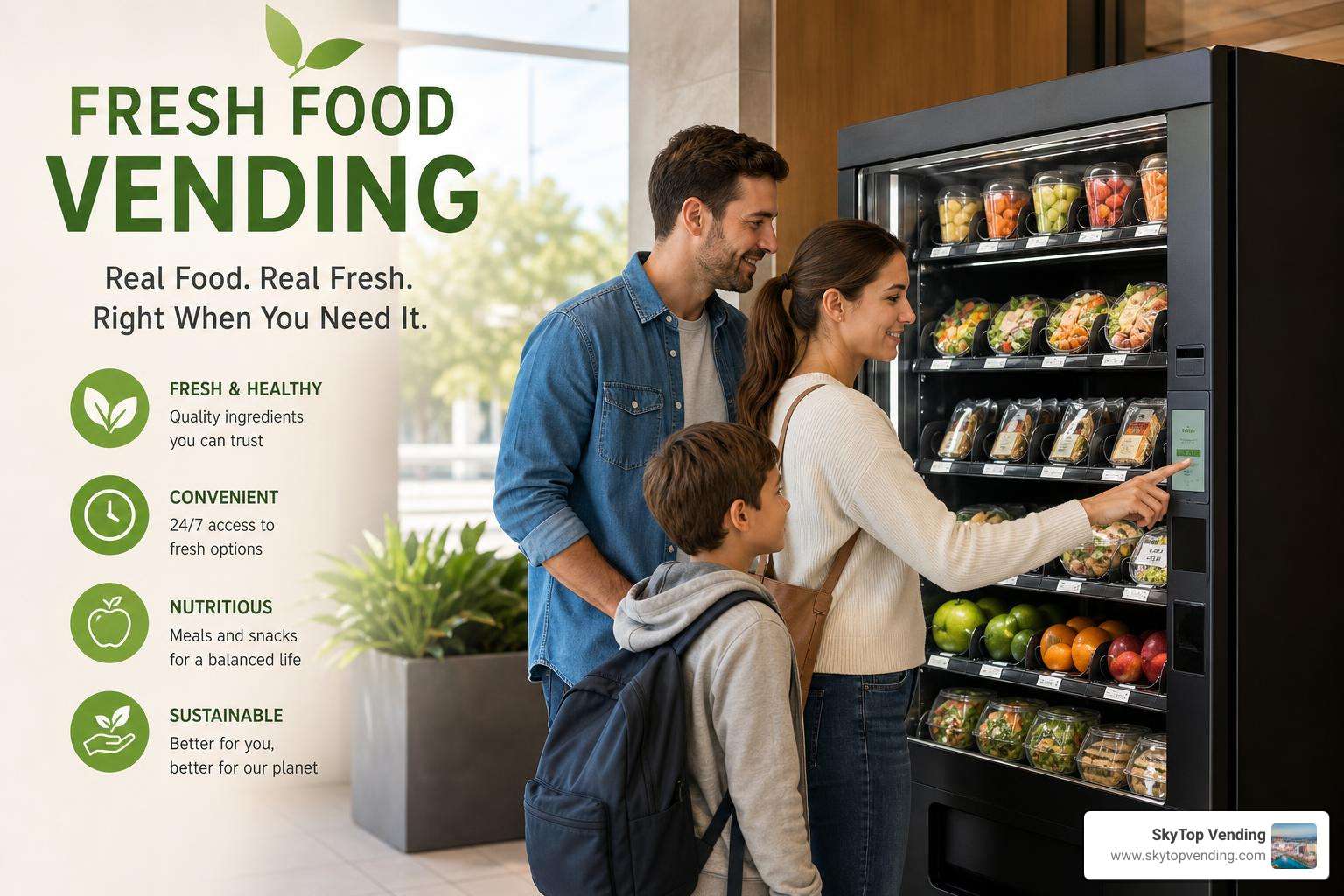 fresh food vending machine modern breakroom